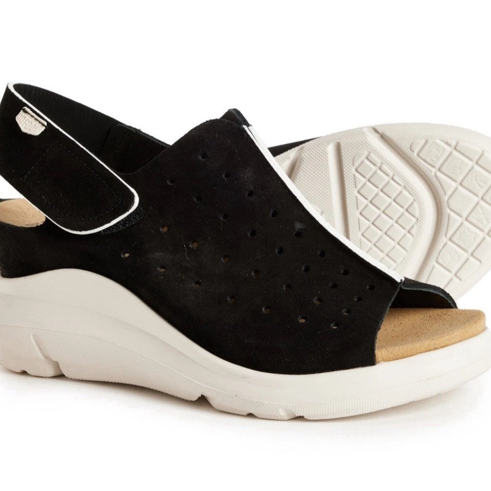 Women's OnFoot Comfort Black wedge Sandals